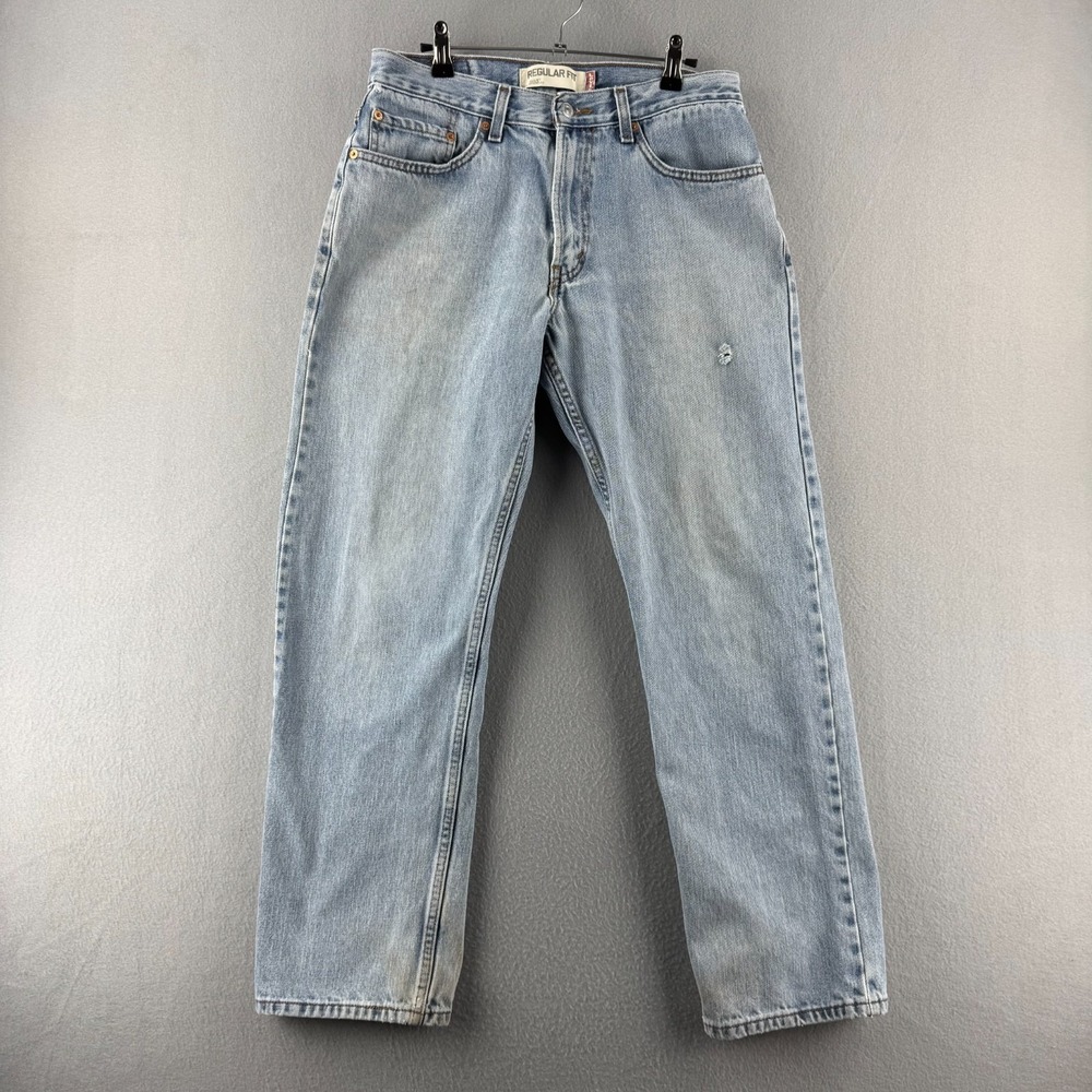 Levis Jeans Mens 33x32 (Fits 30x29) Blue Denim 505 Straight Faded Y2K 2006